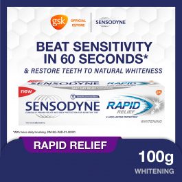 Sensodyne Sensitive Rapid Relief Whitening Toothpaste, 100 g
