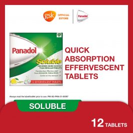Panadol Soluble with Paracetamol,  Faster Pain Relief, 500mg, 12 tablets