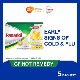Panadol Hot Remedy, Cold and Flu, for Blocked nose, Fever and Cold, 5 sachets