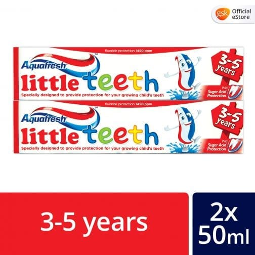 Aquafresh little teeth toothpaste 2x50ml