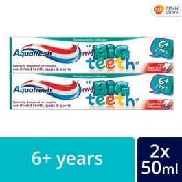 Aquafresh Big teeth Toothpaste for Children 3-5 years old, 50ml Twin Pack