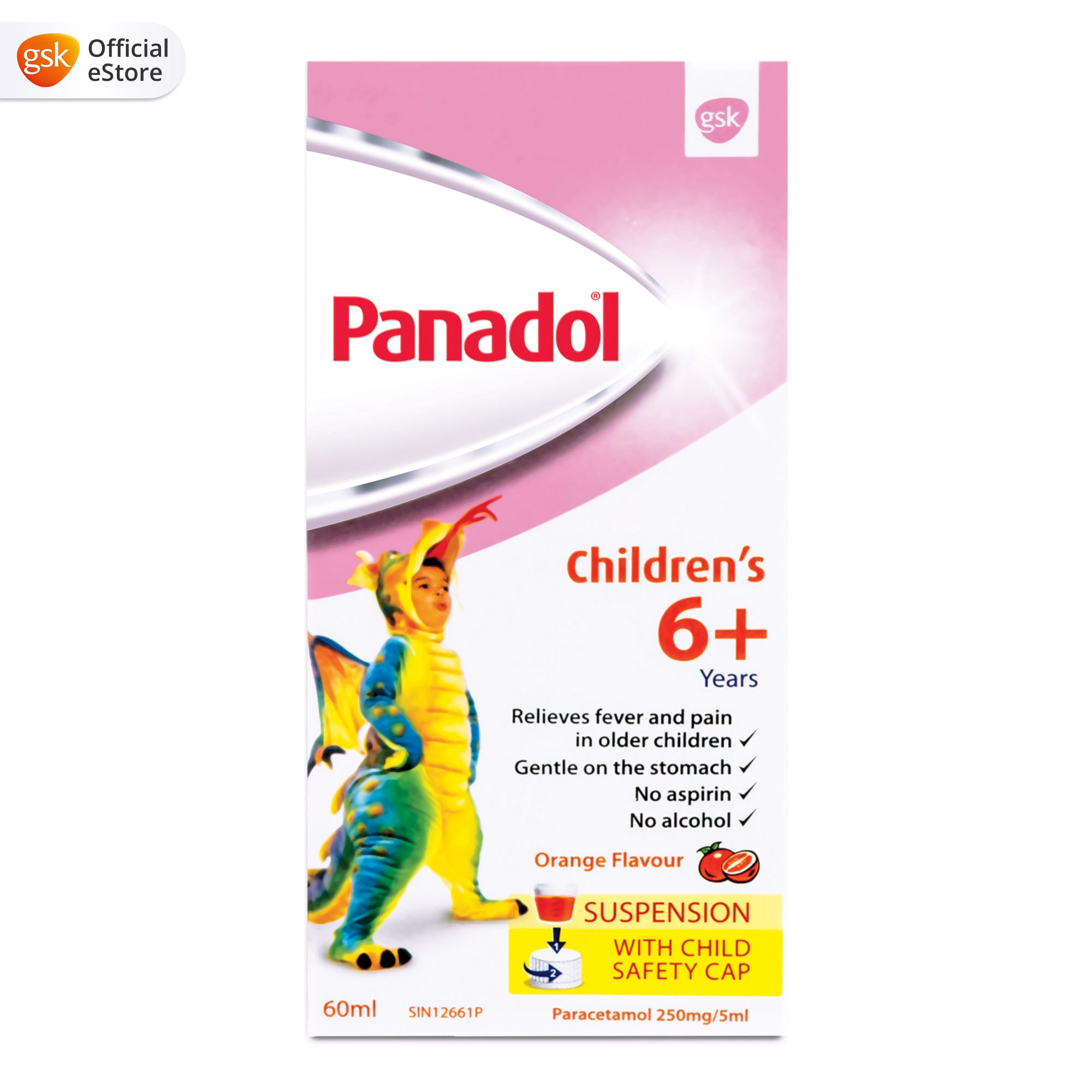 Buy Panadol Paracetamol for Children age 6 yrs and up, 60ml suspension