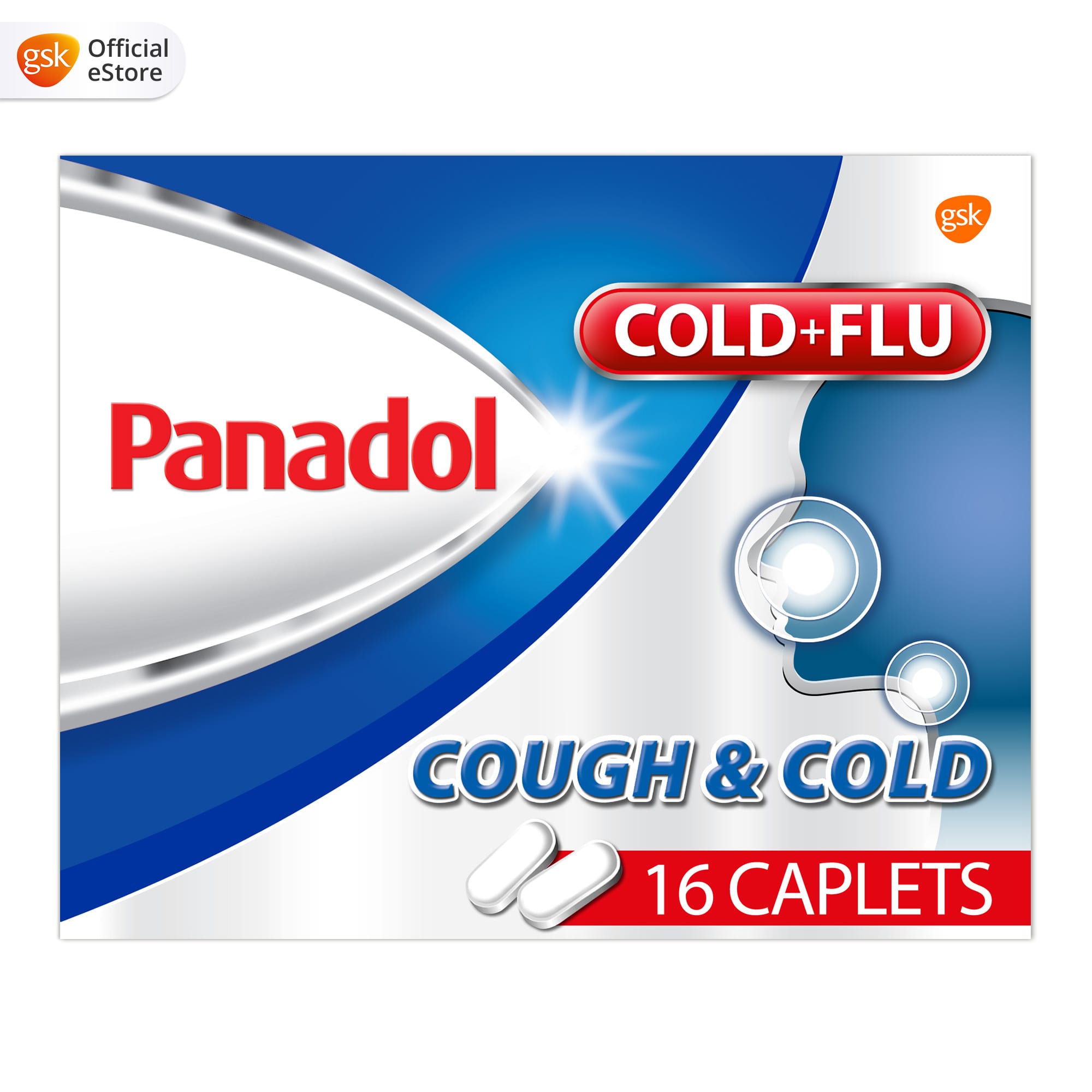 Buy Panadol For Cough and Cold, 16 tablets Online PrettyHealthy.SG