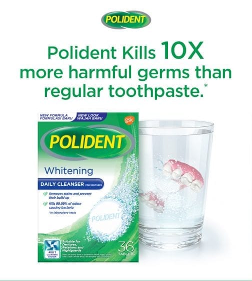 Polident Whitening Daily Cleanser Tablets