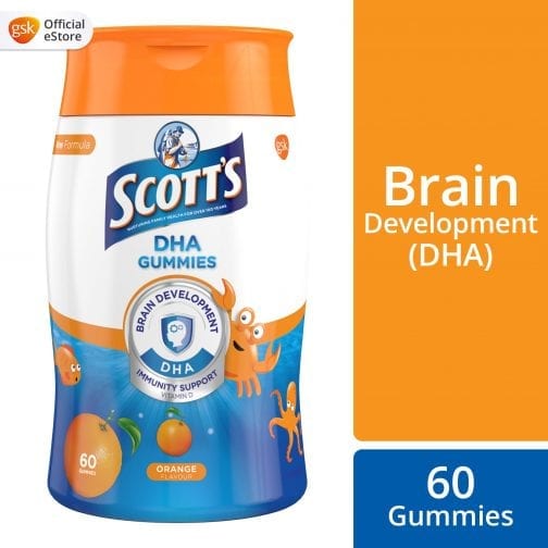 Scott's DHA Gummies Orange Flavour Brain Development