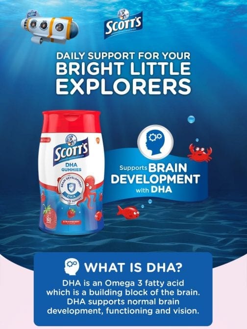 Scott's DHA Gummies Strawberry Flavour Brain Development DHA