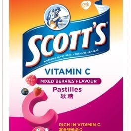 Scott’s Vitamin C Pastilles, Children Supplement, Mixed Berry, 30s