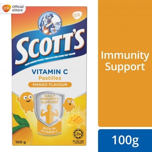 Scott's Vitamin C Pastilles Mango Flavour Immunity Support