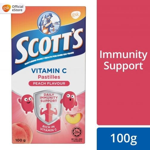 Scott's Vitamin C Pastilles Peach Flavour gsk
