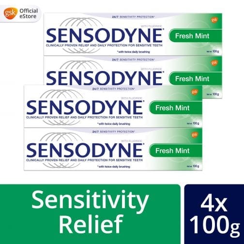 Sensodyne Fresh Mint Toothpaste (4x100g)