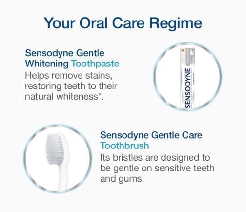 sensodyne oral care regime (gentle whitening toothpaste)