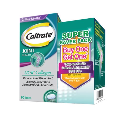 Caltrate Joint Health with Collagen Type II (UC-II) Supplement for Joint Health [Bundle of 90s+30s]